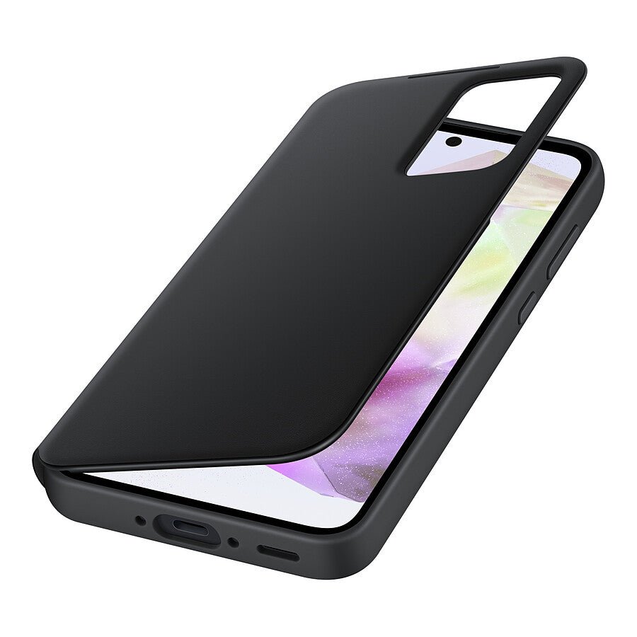 MN0006117179 Samsung Étui Smart View Noir avec porte-carte - Galaxy A35 prix maroc- Smartmarket.ma