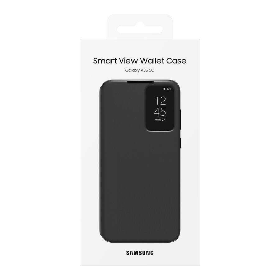 MN0006117180 Samsung Étui Smart View Noir avec porte-carte - Galaxy A35 prix maroc- Smartmarket.ma