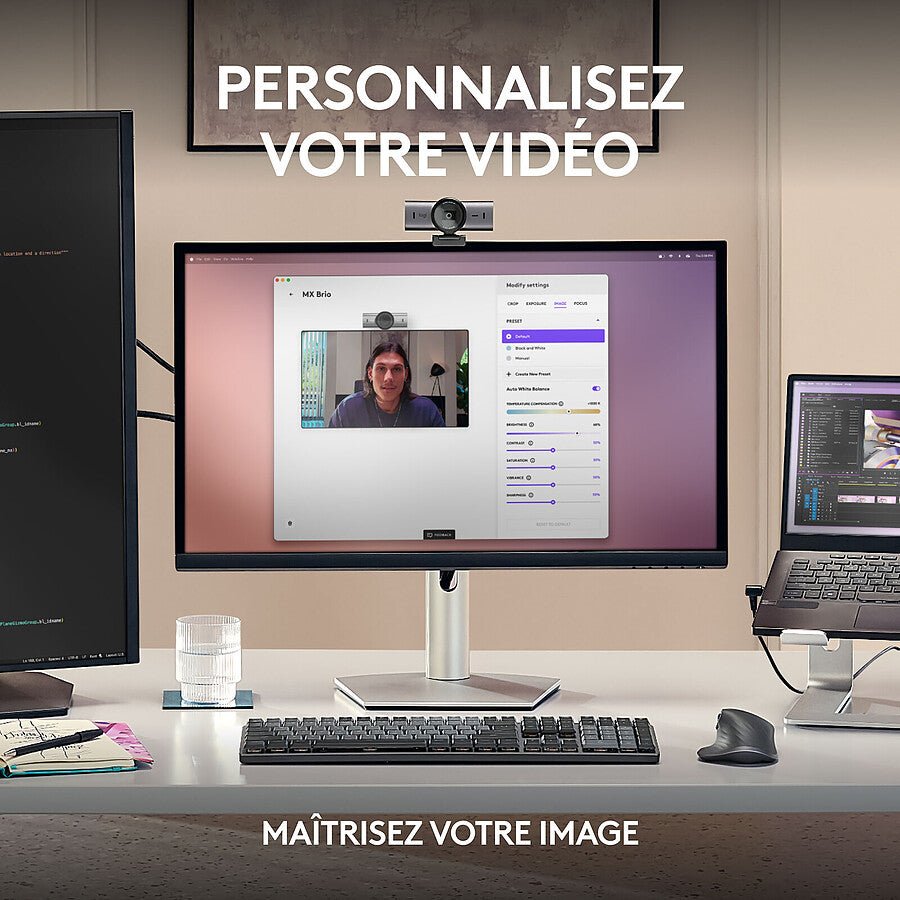 Logitech MX Brio - Gris pâle prix maroc- Smartmarket.ma