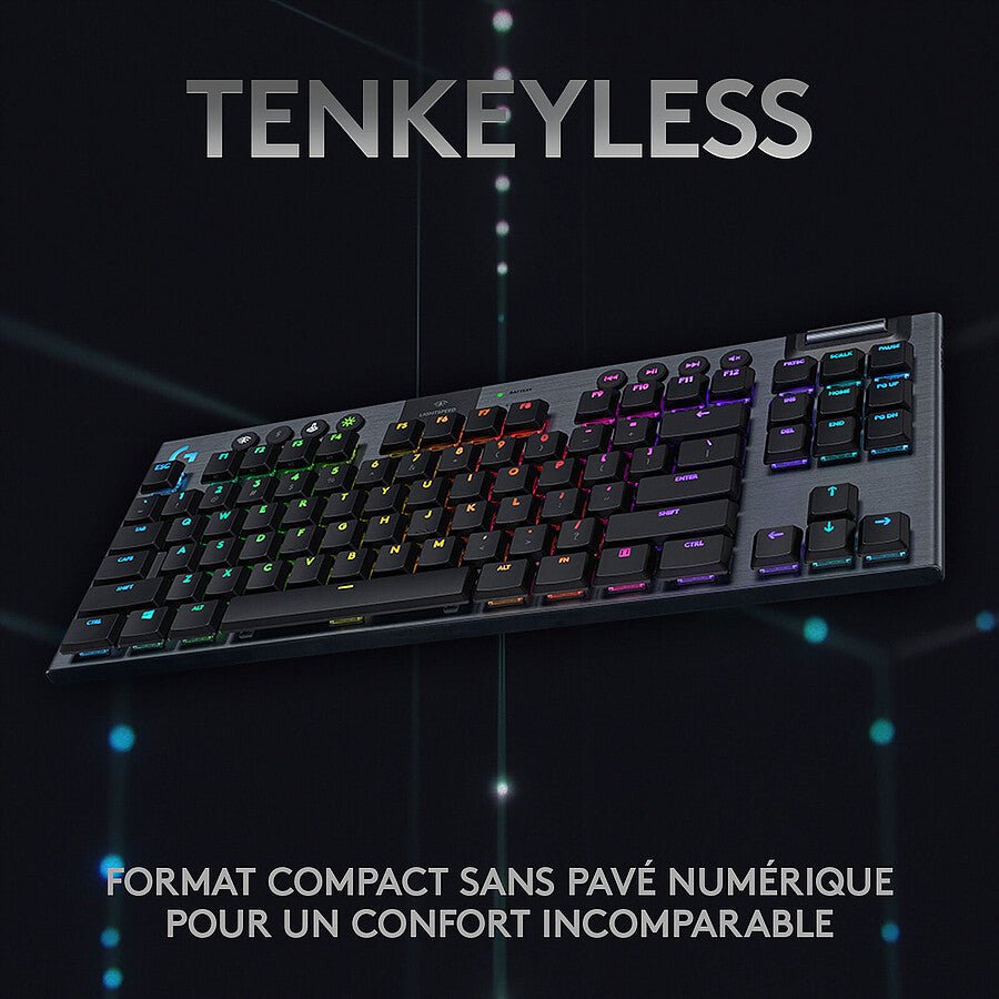 MN0006118486 Logitech G915 TKL Lightspeed - GL Linear prix maroc- Smartmarket.ma