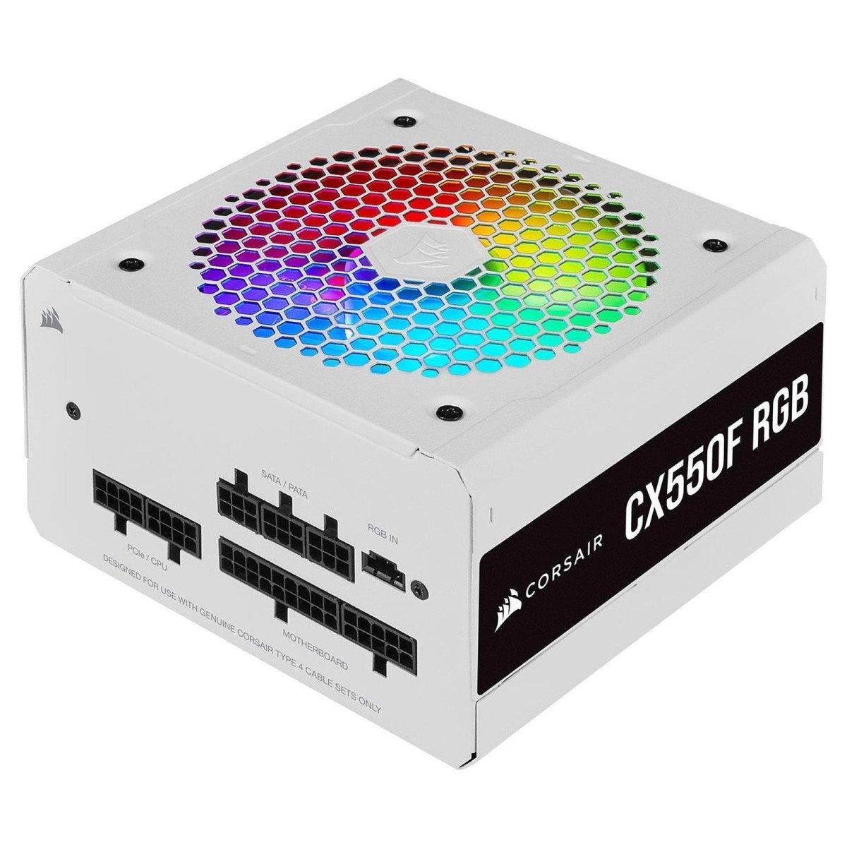 Corsair CX550F RGB 80PLUS Bronze (Blanc) prix maroc- Smartmarket.ma
