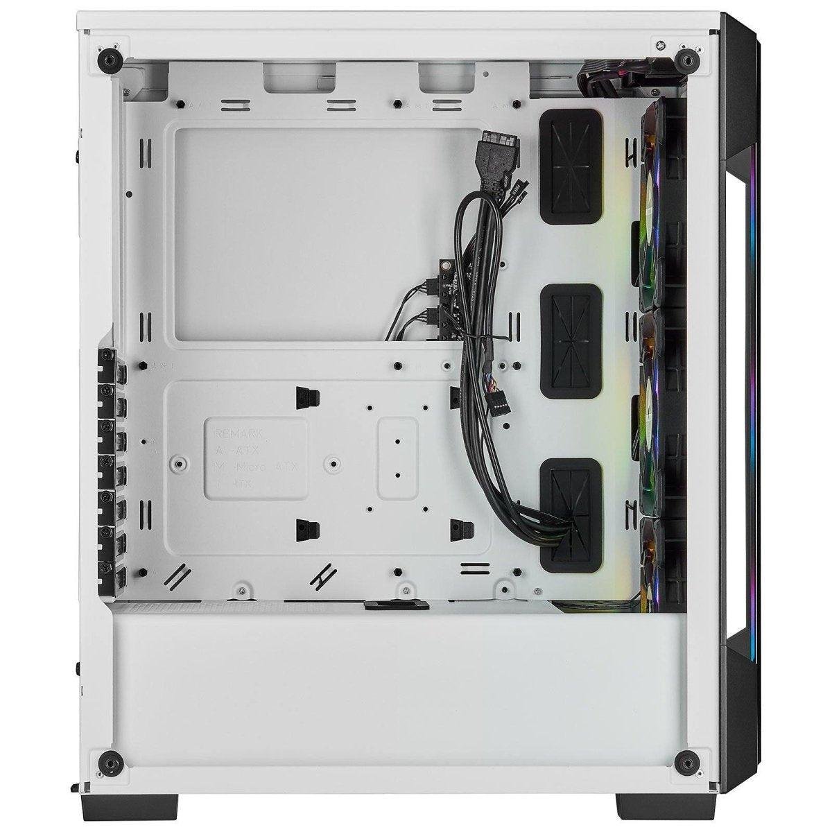 Corsair iCUE 220T RGB Tempered Glass Blanc - Boîtier moyen-tour connecté prix maroc- Smartmarket.ma