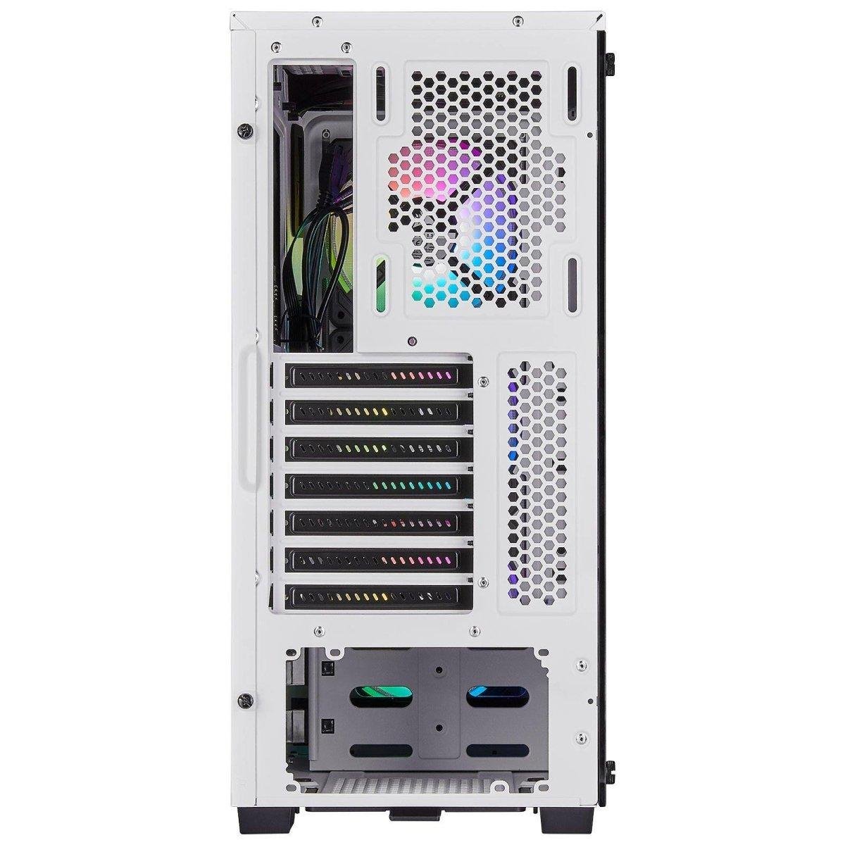 Corsair iCUE 220T RGB Tempered Glass Blanc - Boîtier moyen-tour connecté prix maroc- Smartmarket.ma