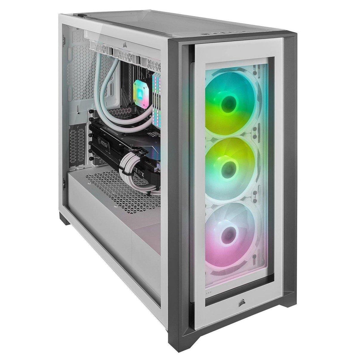 Corsair iCUE 5000X RGB Tempered Glass - Blanc prix maroc- Smartmarket.ma