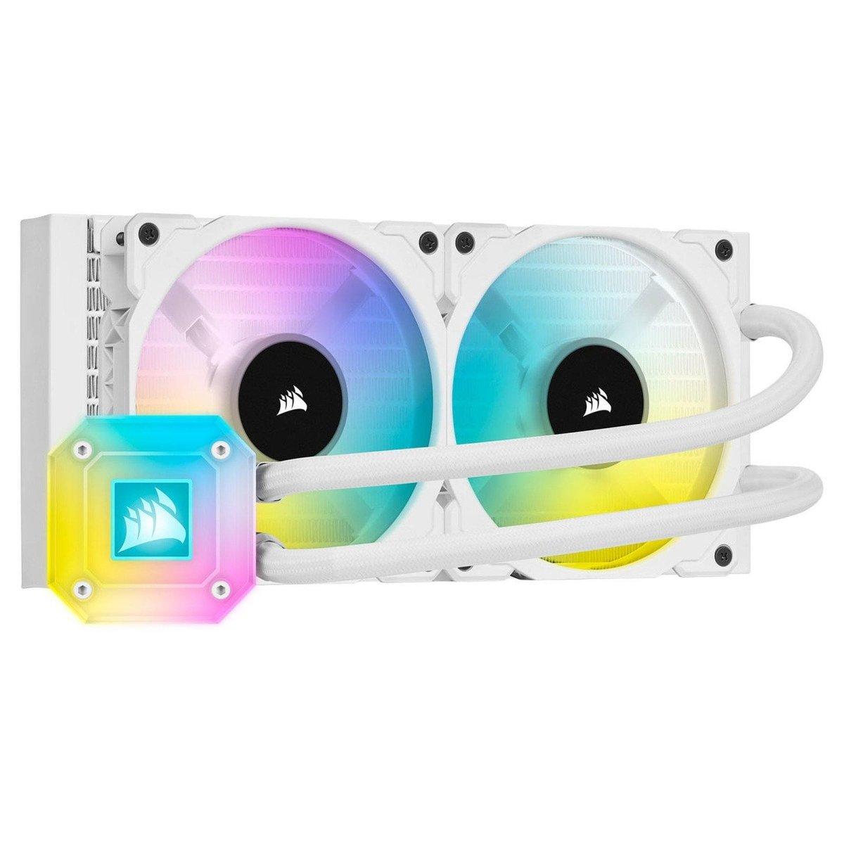 Corsair iCue H100i Elite Capellix - Blanc prix maroc- Smartmarket.ma