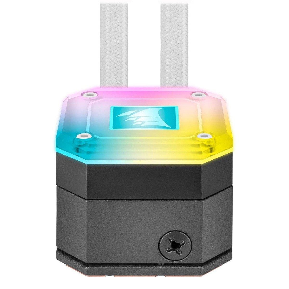 Corsair iCue H100i Elite Capellix - Blanc prix maroc- Smartmarket.ma