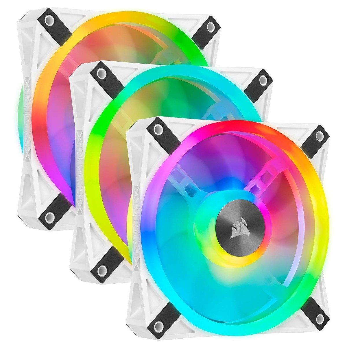 Corsair QL Series QL120 RGB (Par 3) - Blanc prix maroc- Smartmarket.ma