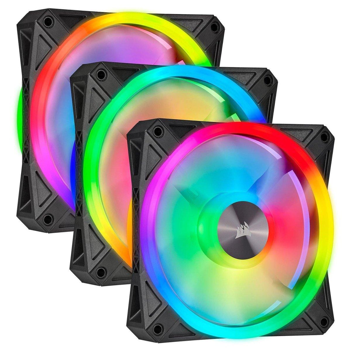 Corsair QL Series QL120 RGB (Par 3) - Noir prix maroc- Smartmarket.ma
