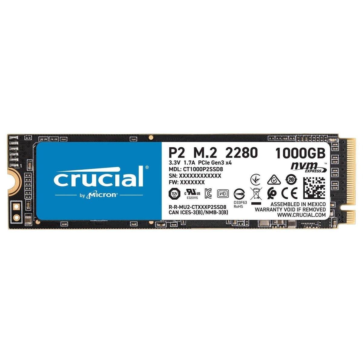 Crucial P2 M.2 PCIe NVMe 1 To prix maroc- Smartmarket.ma