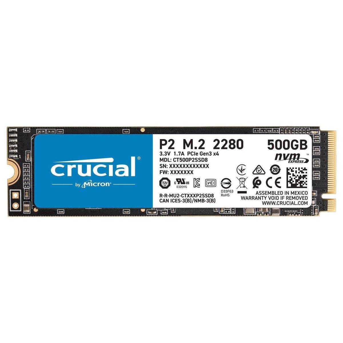 Crucial P2 M.2 PCIe NVMe 500 Go prix maroc- Smartmarket.ma