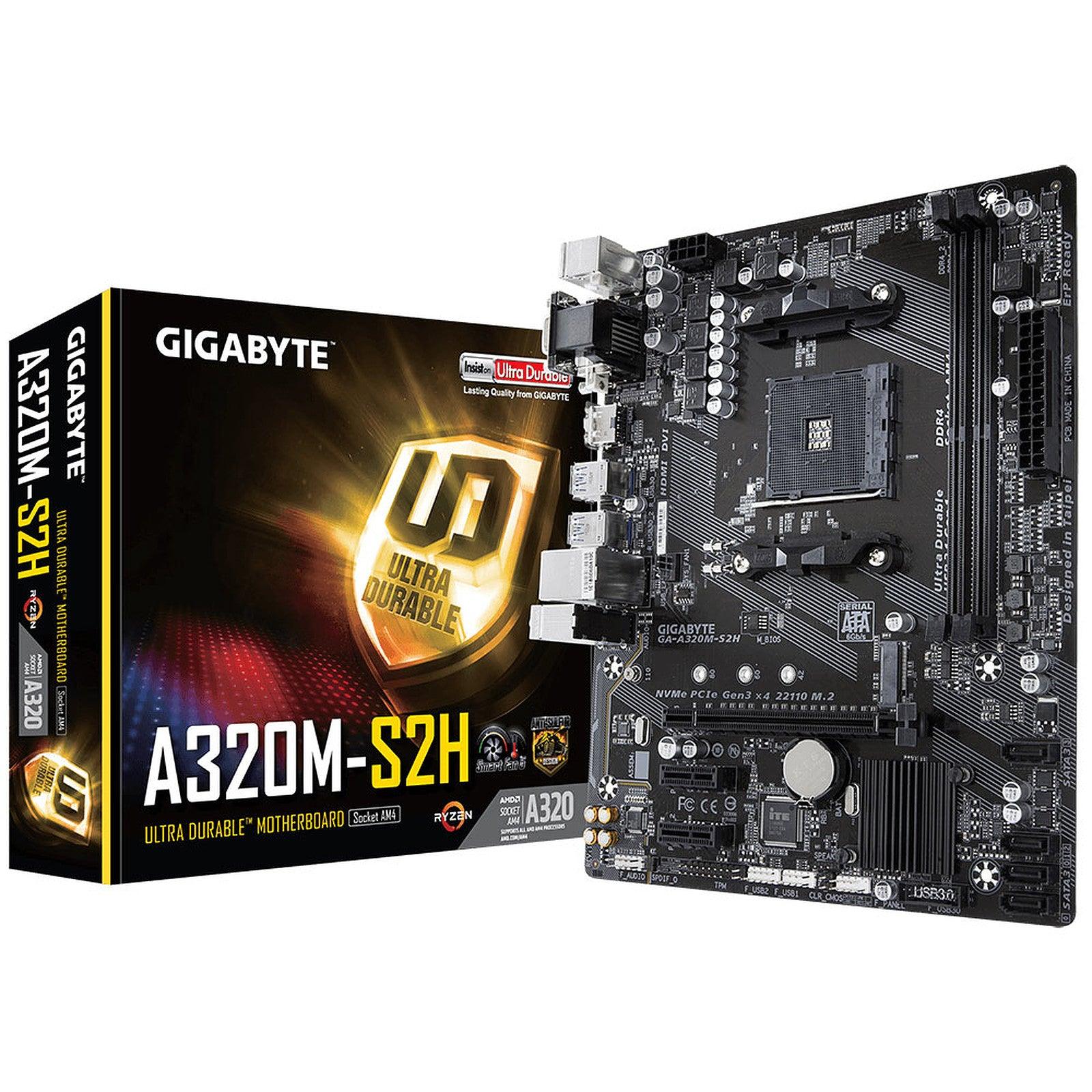 Gigabyte A320M-S2H - Carte mère Micro ATX | Socket AM4 AMD A320 prix maroc- Smartmarket.ma