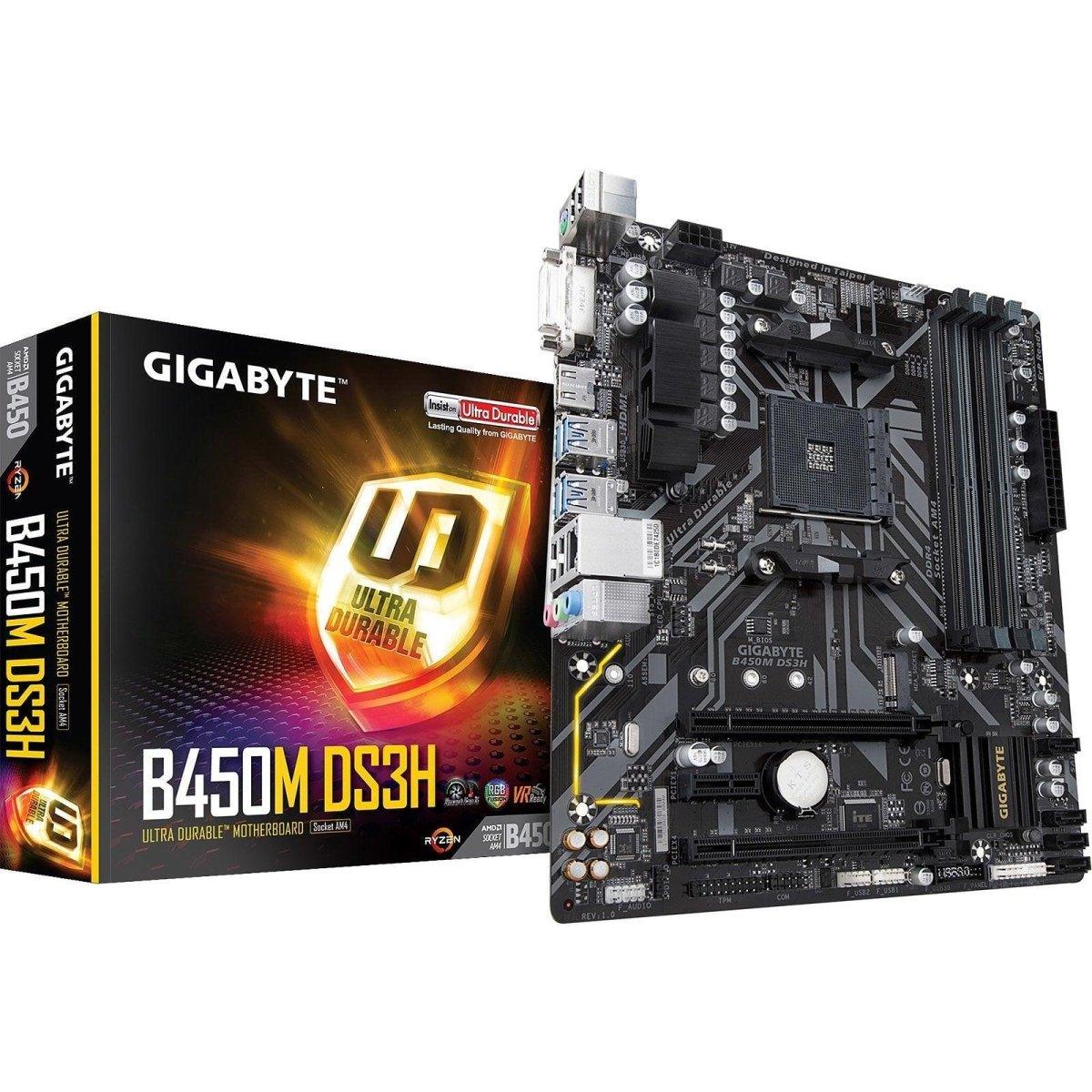 Gigabyte B450M-DS3H - Carte mère micro-ATX Socket AM4 AMD prix maroc- Smartmarket.ma
