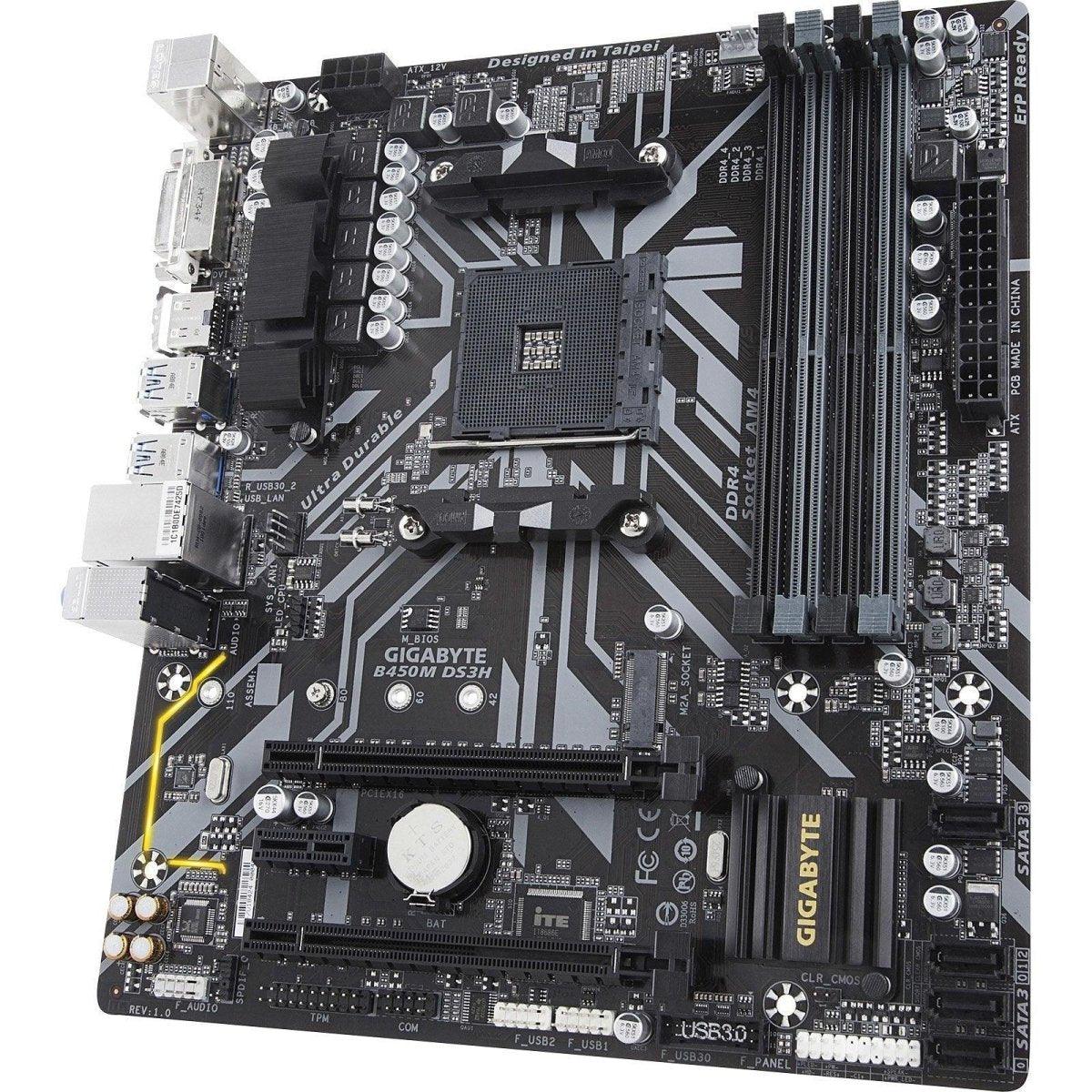 Gigabyte B450M-DS3H - Carte mère micro-ATX Socket AM4 AMD prix maroc- Smartmarket.ma