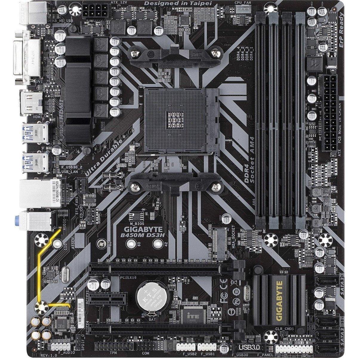 Gigabyte B450M-DS3H - Carte mère micro-ATX Socket AM4 AMD prix maroc- Smartmarket.ma