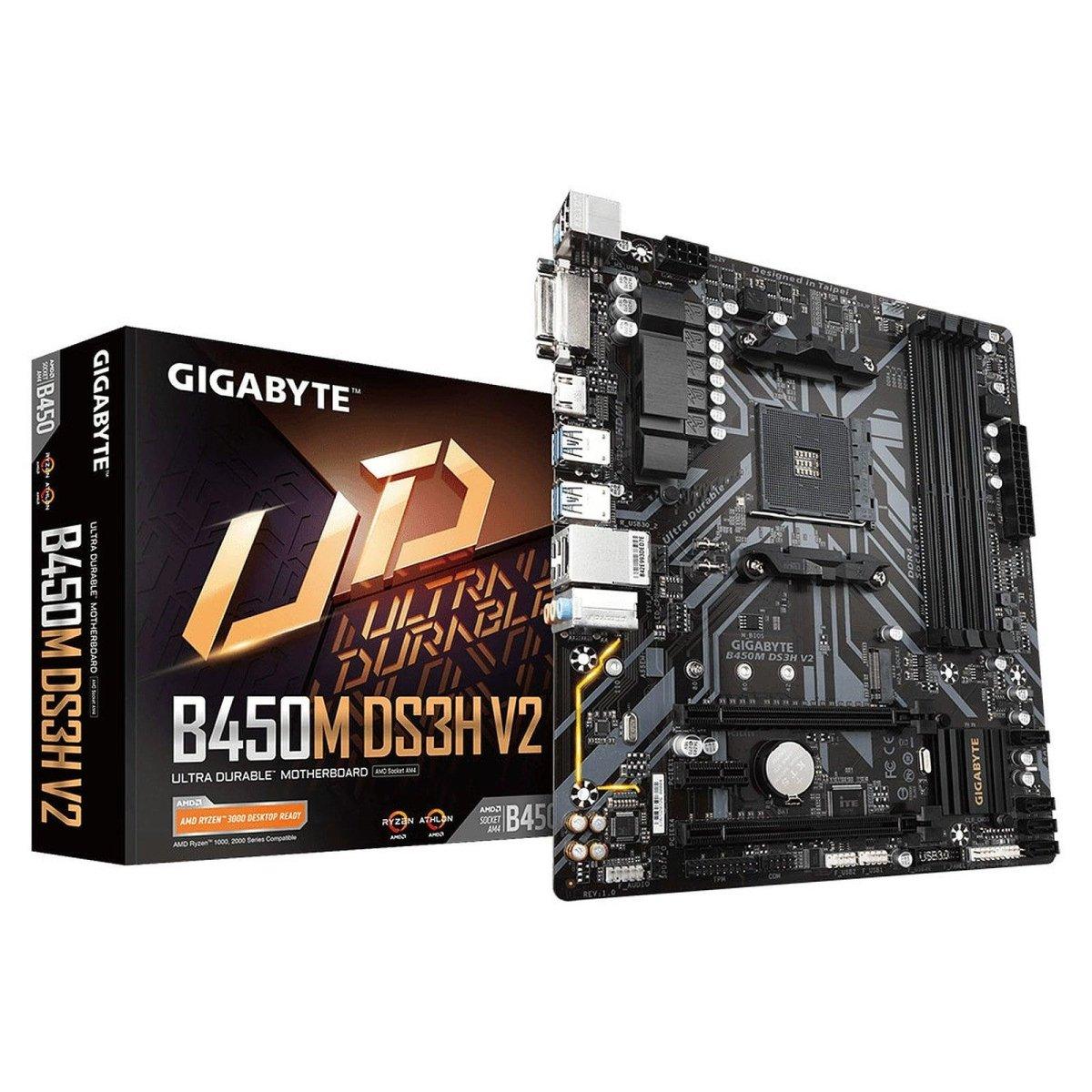 Gigabyte B450M-DS3H V2 - Carte mère | Smart Fan 5 prix maroc- Smartmarket.ma