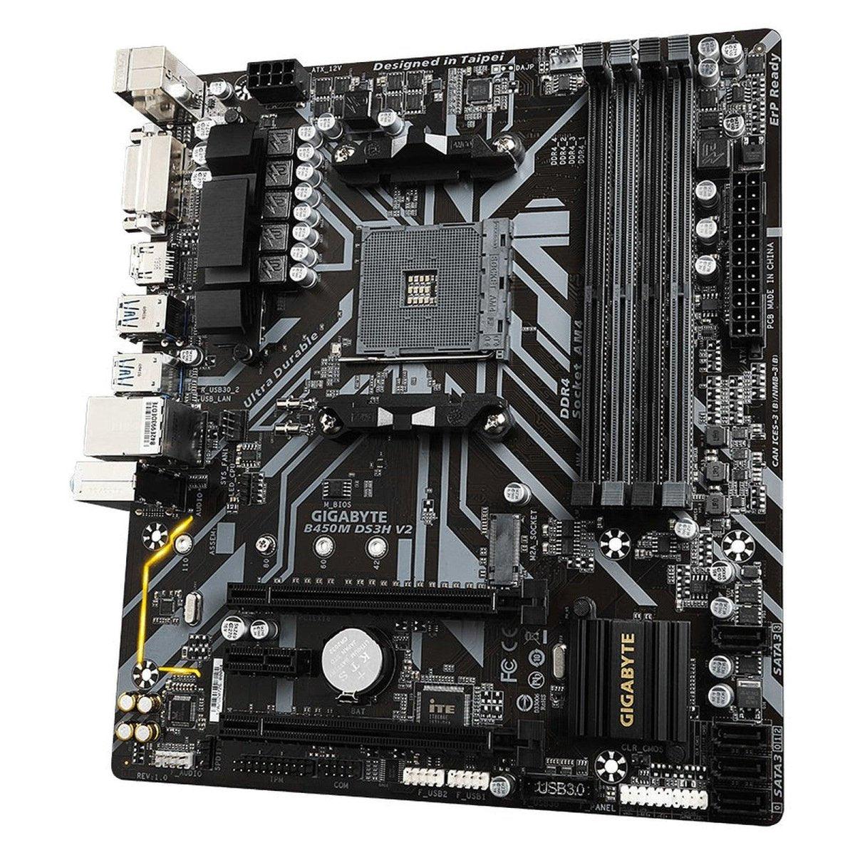 Gigabyte B450M-DS3H V2 - Carte mère | Smart Fan 5 prix maroc- Smartmarket.ma