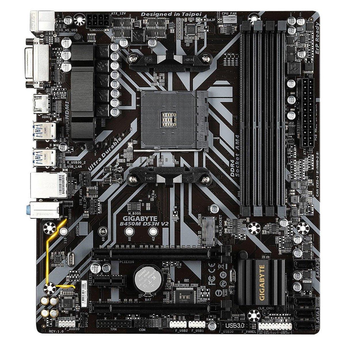 Gigabyte B450M-DS3H V2 - Carte mère | Smart Fan 5 prix maroc- Smartmarket.ma