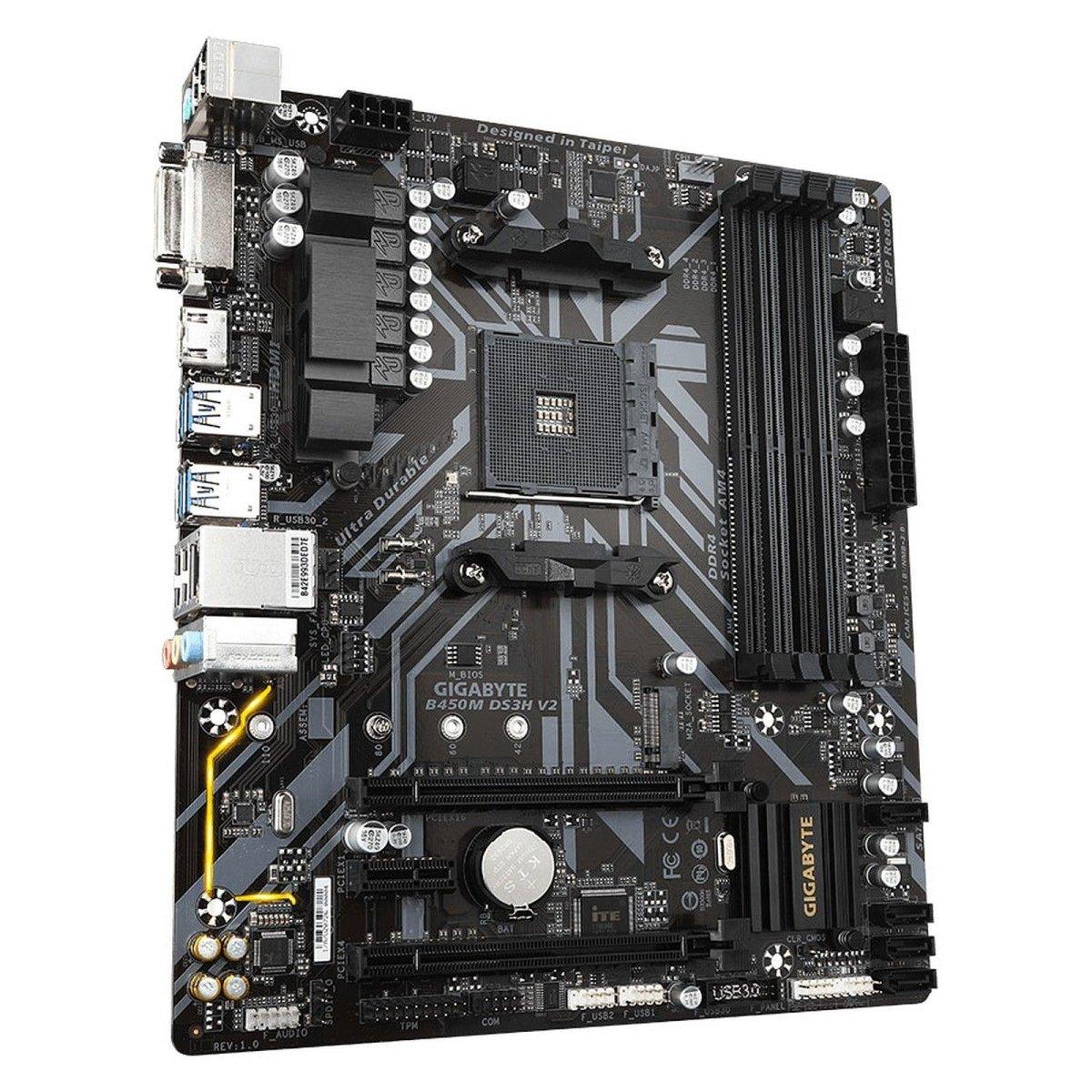 Gigabyte B450M-DS3H V2 - Carte mère | Smart Fan 5 prix maroc- Smartmarket.ma