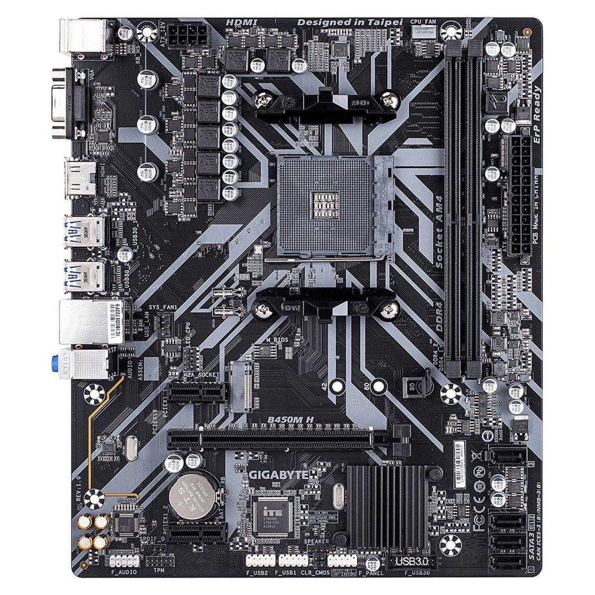 Gigabyte B450M H - Carte mère | Socket AM4 AMD B450 prix maroc- Smartmarket.ma