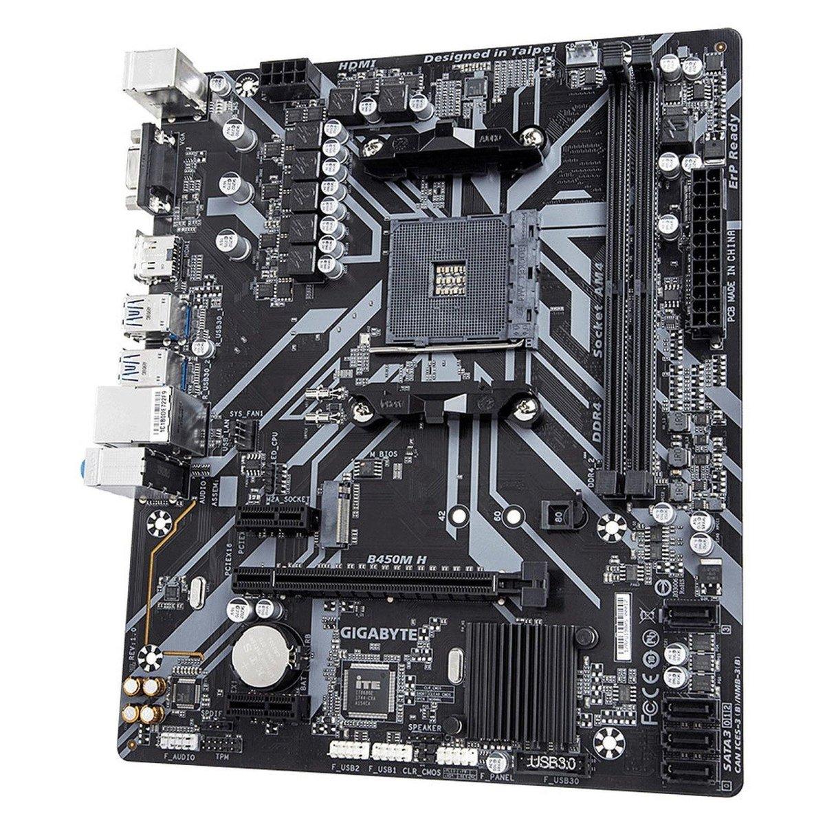 Gigabyte B450M H - Carte mère | Socket AM4 AMD B450 prix maroc- Smartmarket.ma