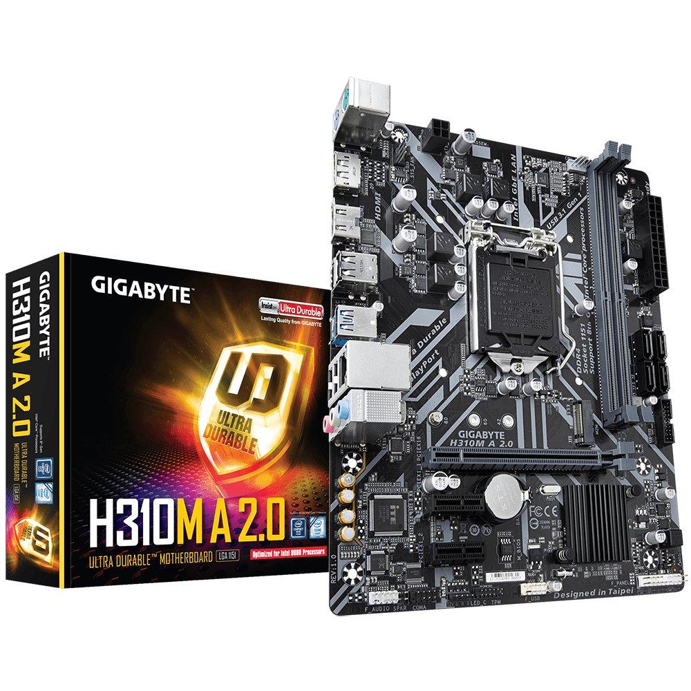 Gigabyte H310M A 2.0 (rev. 1.0) - Carte mère | Socket 1151 Intel H310 Express prix maroc- Smartmarket.ma