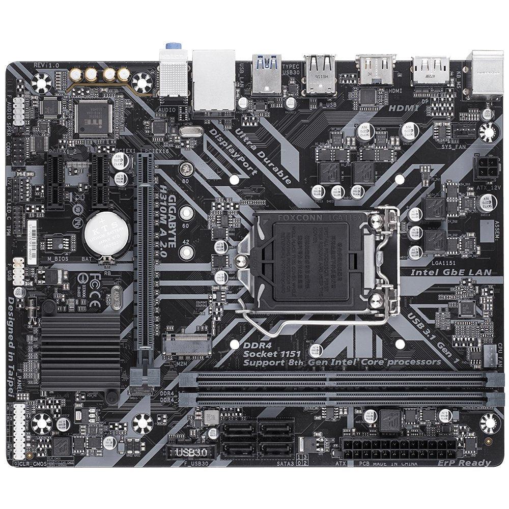 Gigabyte H310M A 2.0 (rev. 1.0) - Carte mère | Socket 1151 Intel H310 Express prix maroc- Smartmarket.ma