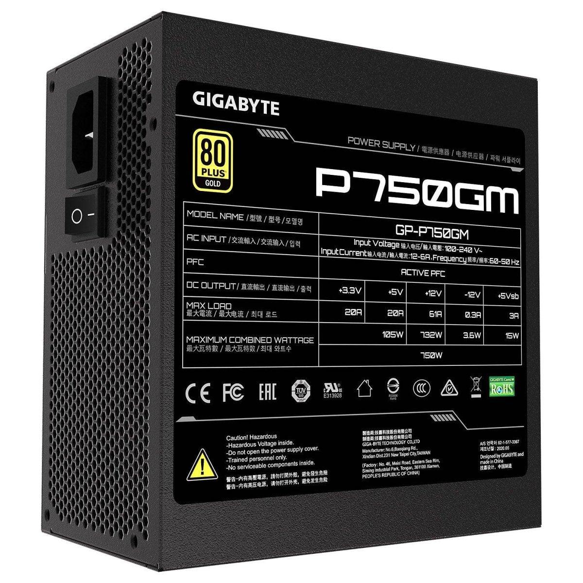 Gigabyte P750GM 80PLUS Gold | Alimentation 100% modulaire 750W prix maroc- Smartmarket.ma