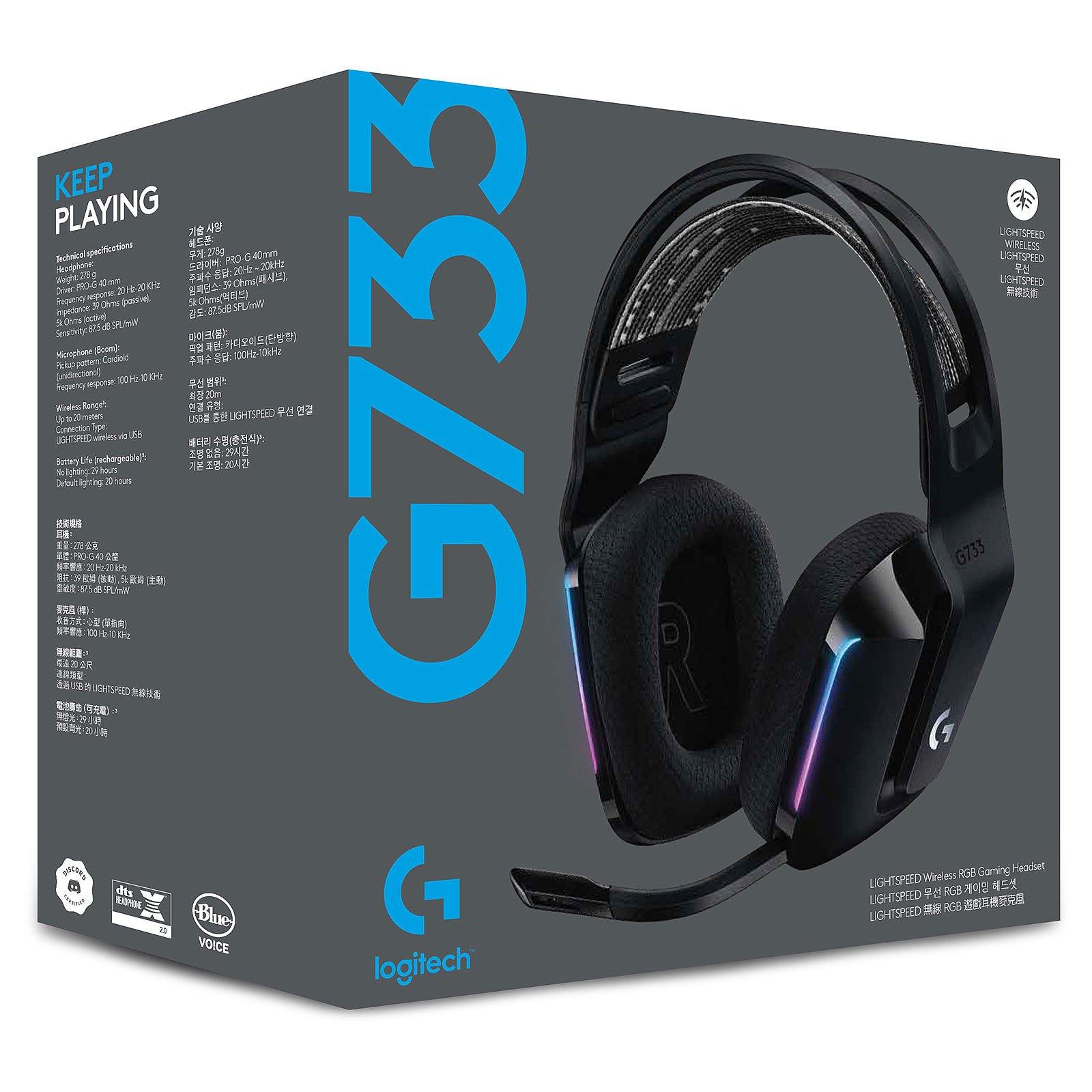 Logitech G733 Lightspeed - Noir prix maroc- Smartmarket.ma