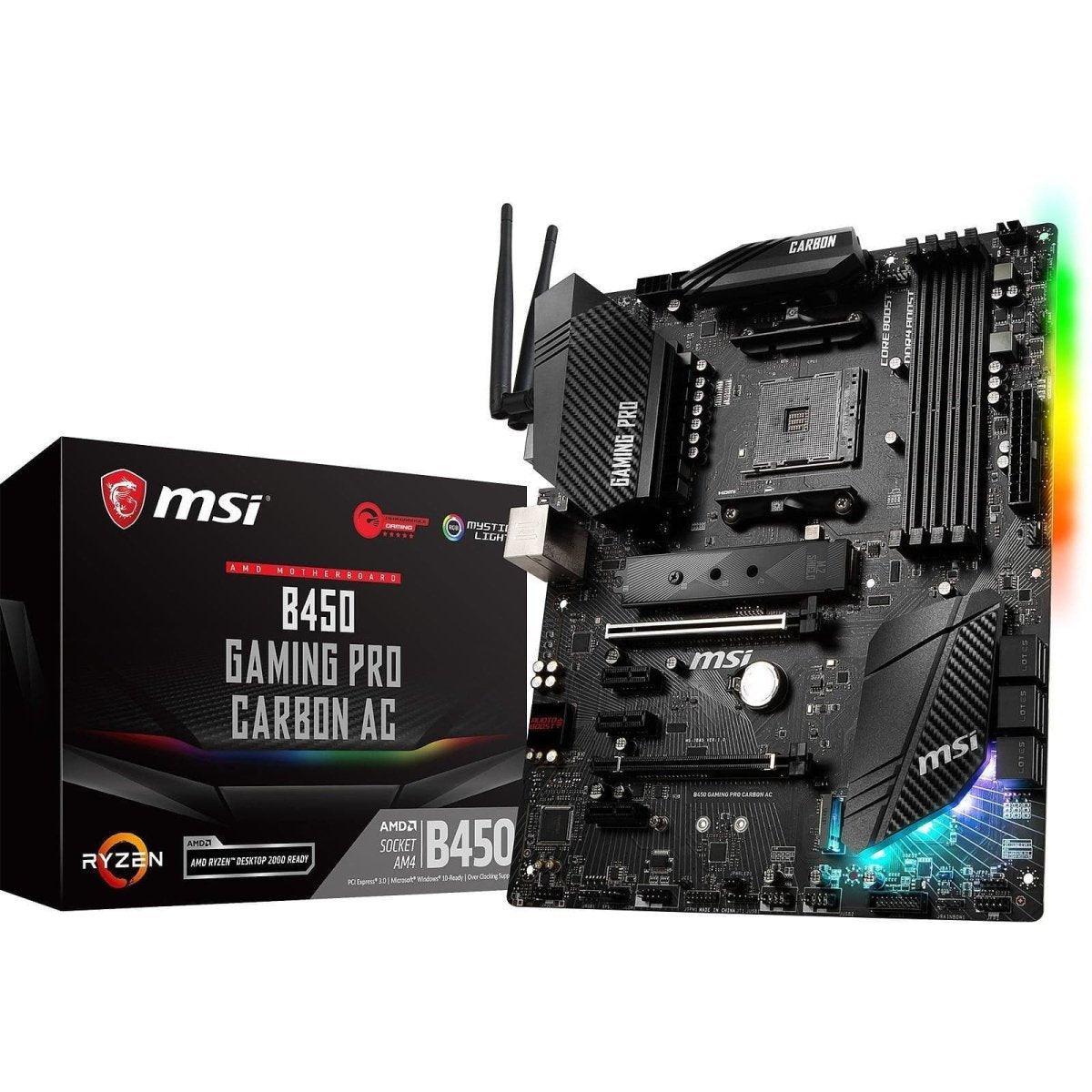 MSI B450 GAMING PRO CARBON AC - Carte mère ATX Socket AM4 AMD prix maroc- Smartmarket.ma