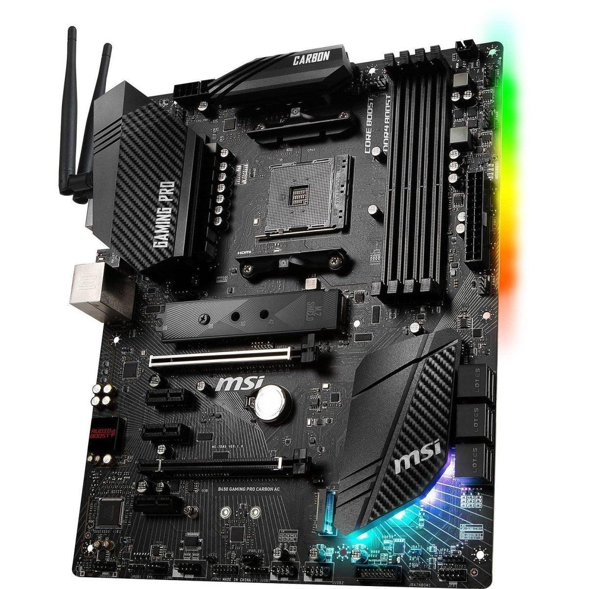 MSI B450 GAMING PRO CARBON AC - Carte mère ATX Socket AM4 AMD prix maroc- Smartmarket.ma