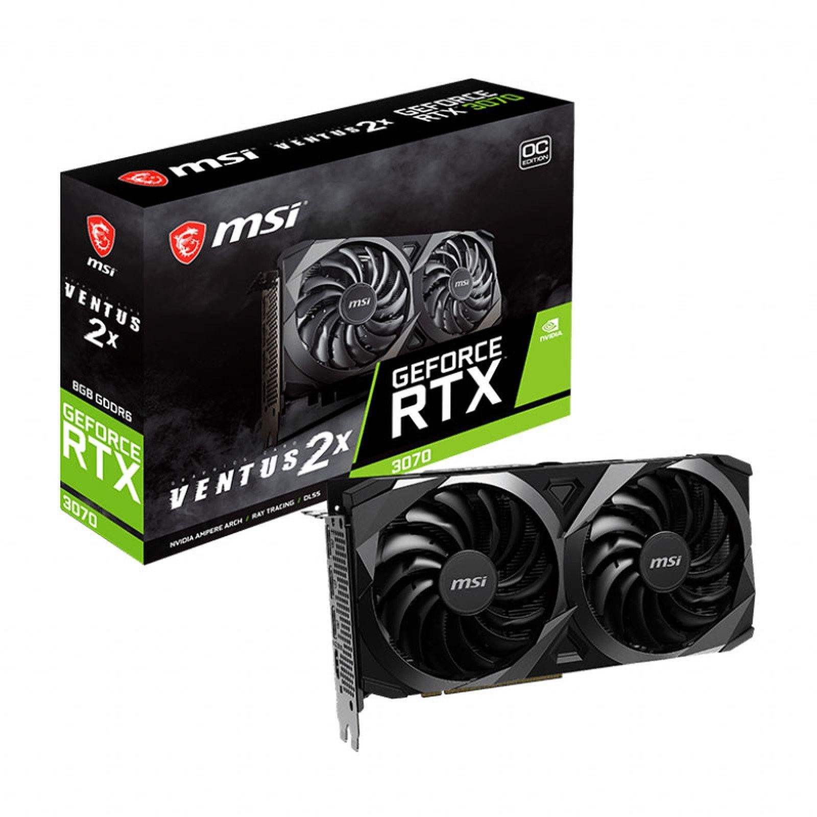 MSI GeForce RTX 3070 VENTUS 2X 8G OC LHR - Carte Graphique | 8 Go GDDR6 prix maroc- Smartmarket.ma