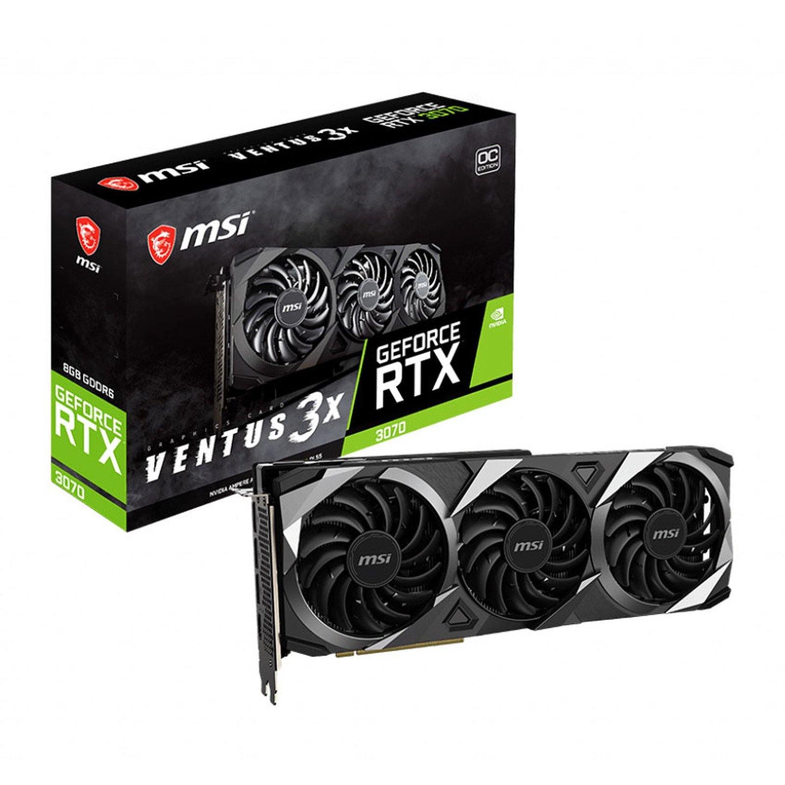 MSI GeForce RTX 3070 VENTUS 3X 8G OC LHR - Carte Graphique | 8 Go GDDR6 prix maroc- Smartmarket.ma