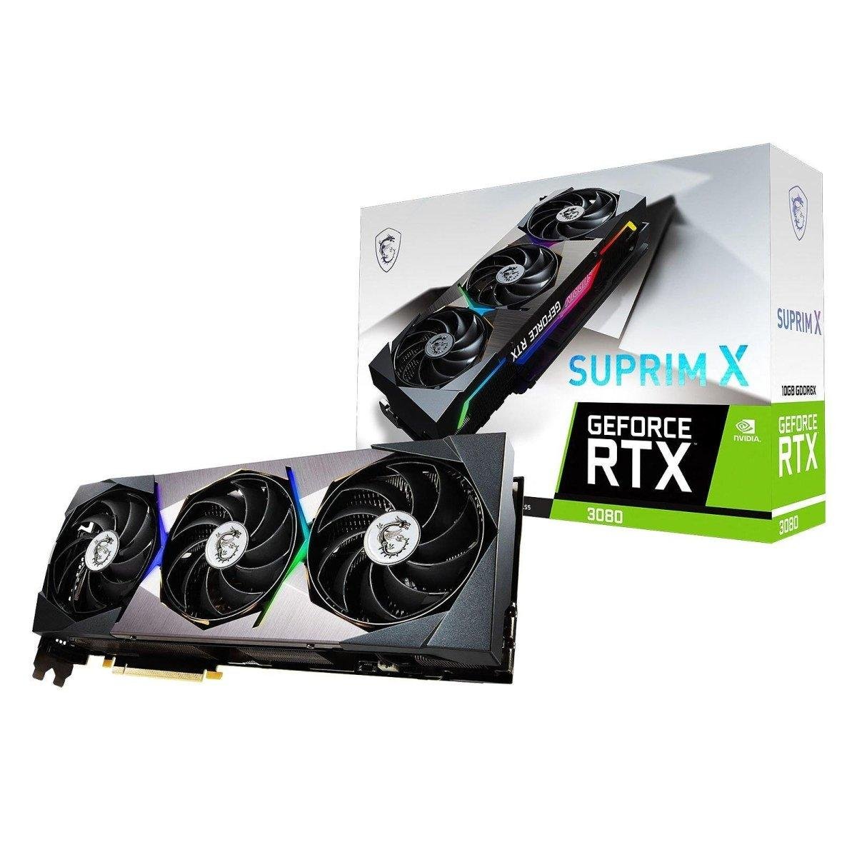 MSI GeForce RTX 3080 SUPRIM X 10G LHR - Carte graphique | 10 Go GDDR6X prix maroc- Smartmarket.ma