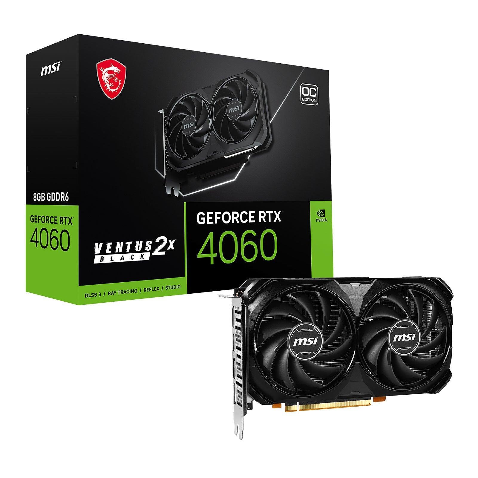 MSI geforce RTX 4060 ventus 2X black 8G oc prix maroc- Smartmarket.ma