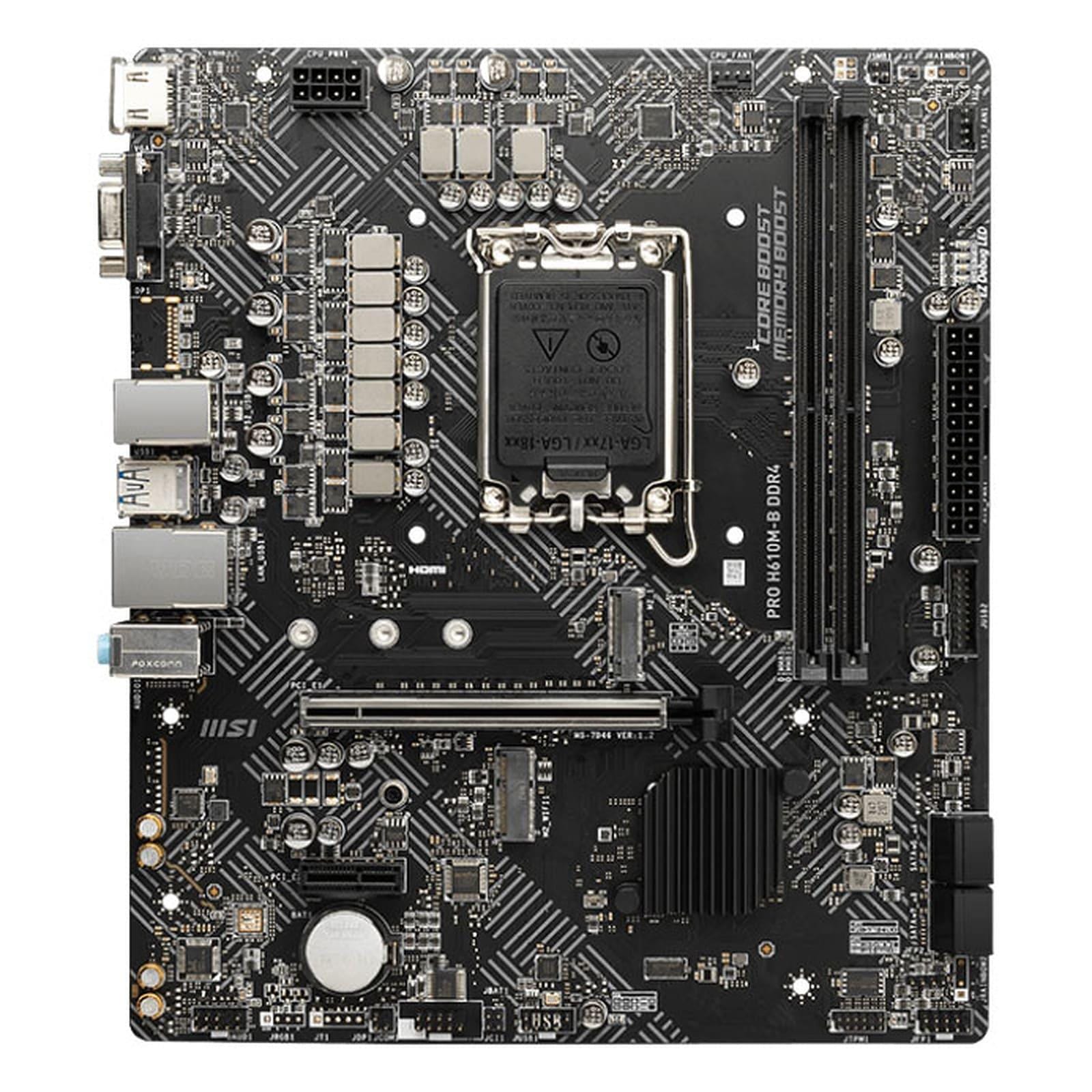 MSI pro H610M-B ddr4 prix maroc- Smartmarket.ma