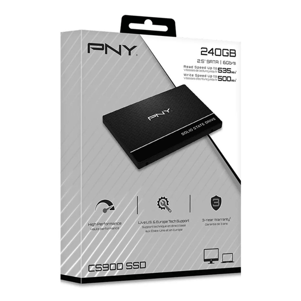 PNY CS900 240go SSD 2.5″ (SSD7CS900-240-PB) Prix SSD Maroc pas cher - smartmarket.ma