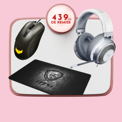 Razer Kraken Mercury Edition + Asus TUF Gaming M3 + MSI Agility GD20 prix maroc- Smartmarket.ma