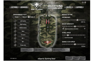 souris gamer Spirit Of Gamer Elite-M50 Army Edition 2 Prix pas cher au maroc - smartmarket.ma
