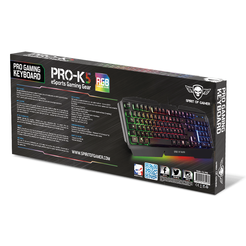 Spirit of Gamer Pro-K5 prix maroc- Smartmarket.ma