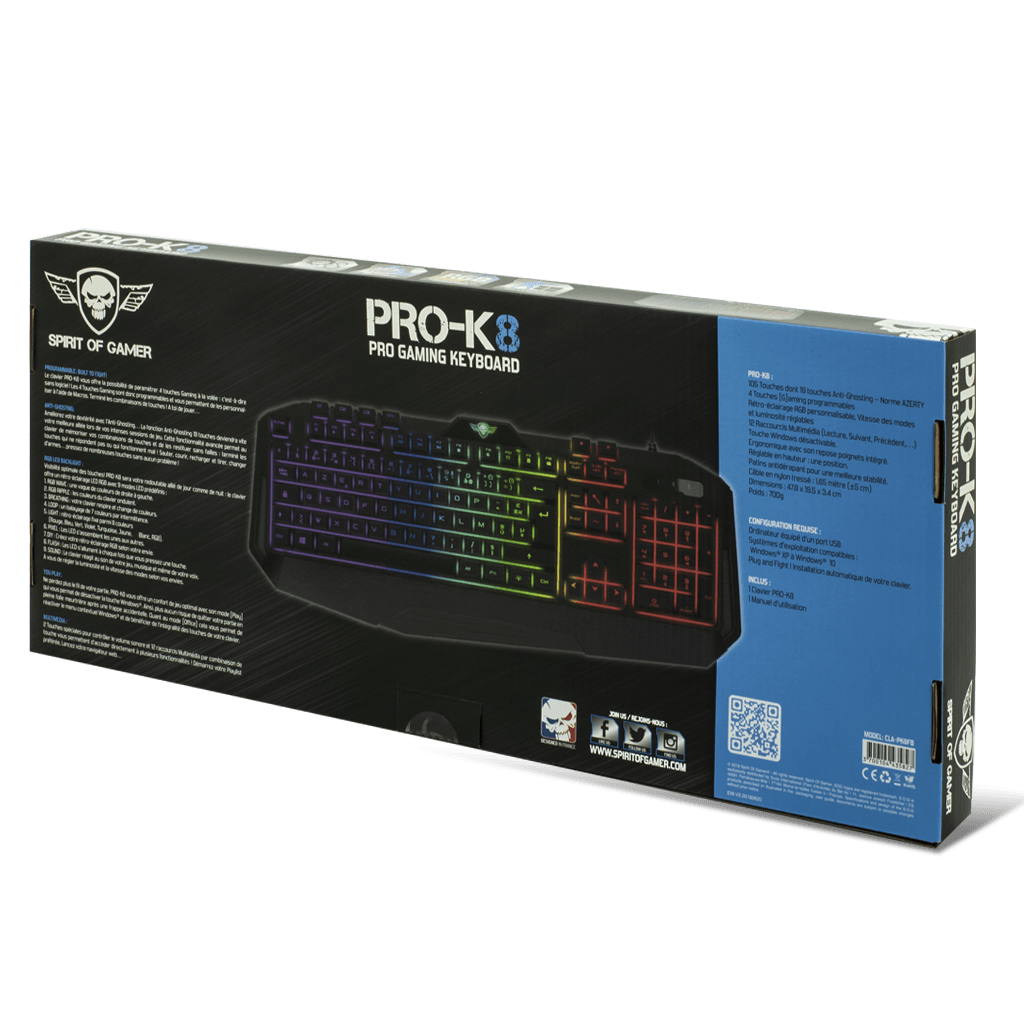 Spirit of Gamer Pro-K8 prix maroc- Smartmarket.ma