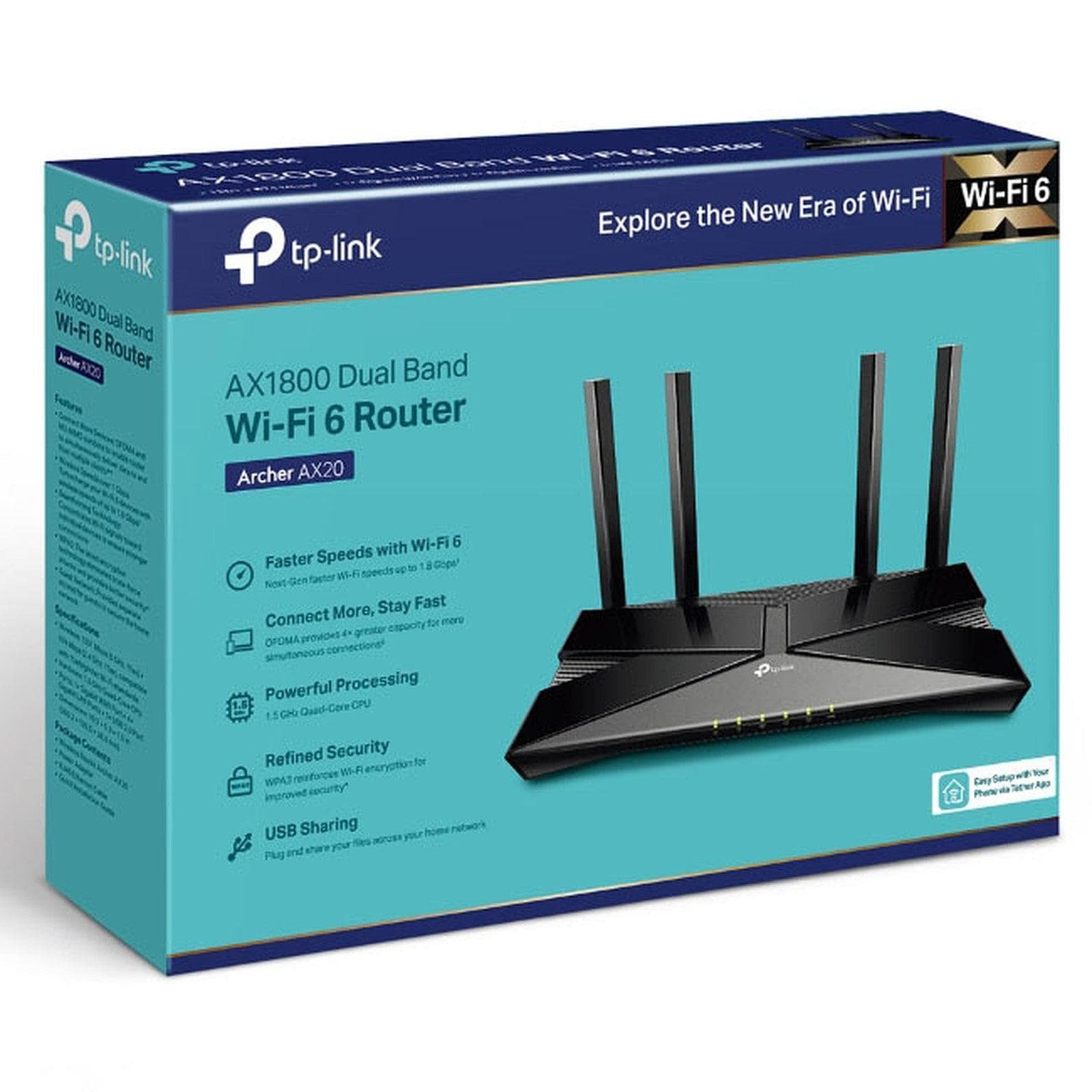 TP-Link Archer AX20 - Routeur sans fil | Wi-Fi 6 AX1800 prix maroc- Smartmarket.ma