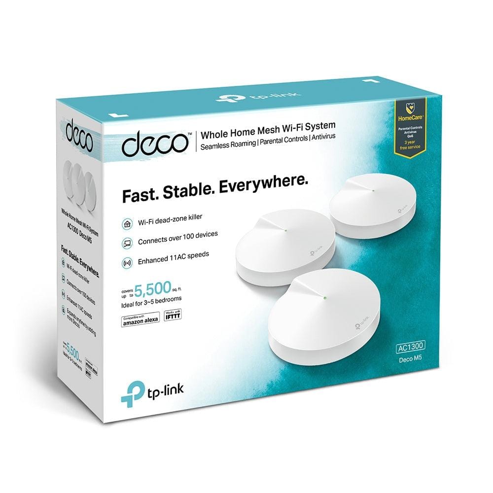 TP-Link deco M5 - Pack de 3 routeurs WiFi Mesh | Dual-Band AC1300 prix maroc- Smartmarket.ma
