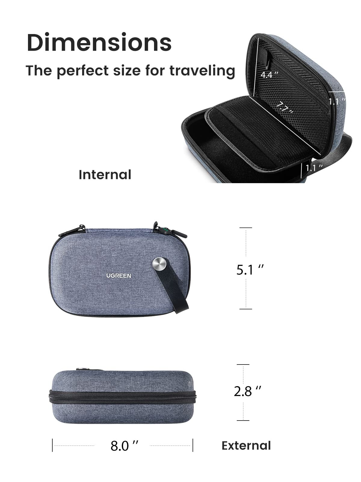 Ugreen Travel Electronics Organizer for Cables and Accessories prix maroc- Smartmarket.ma