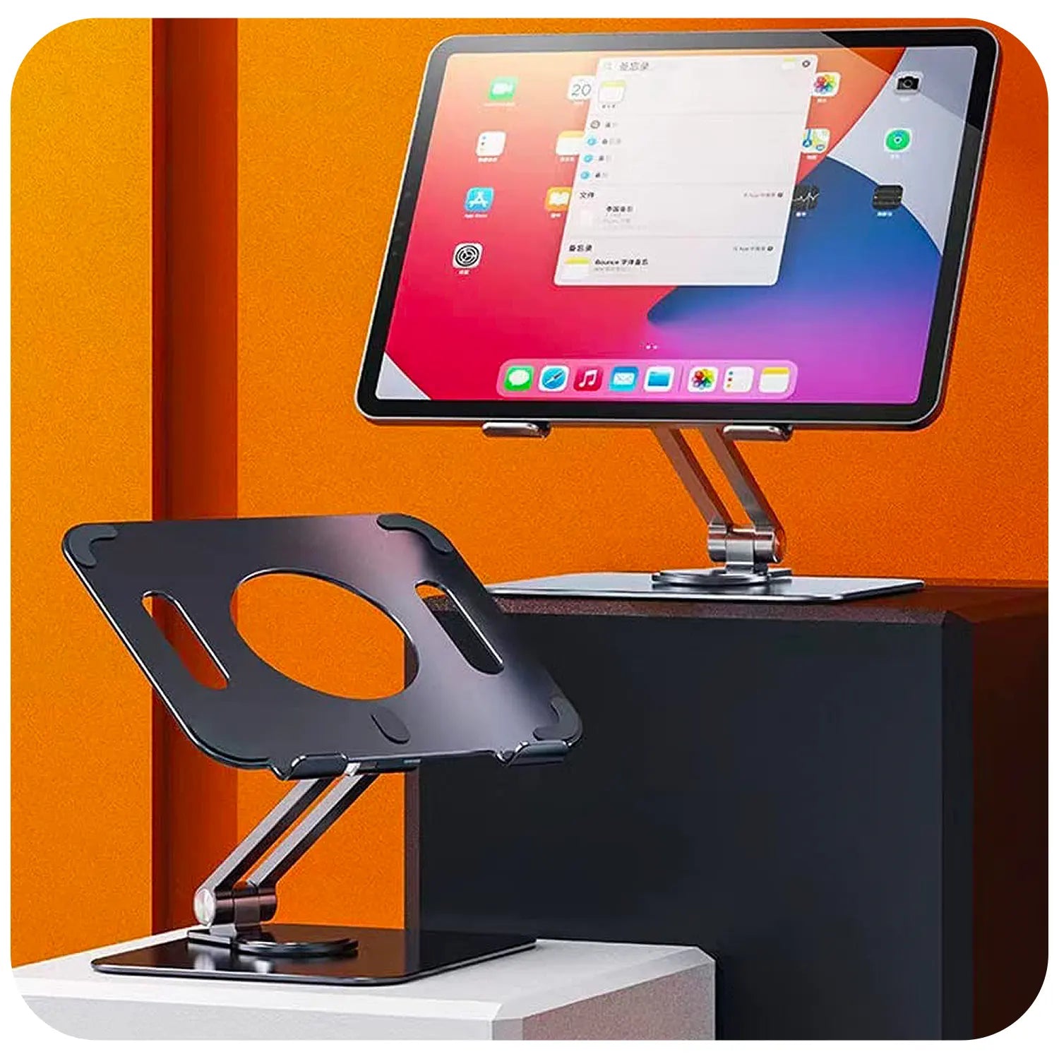 Support de tablette réglable en alliage d'aluminium support rotatif à 360°