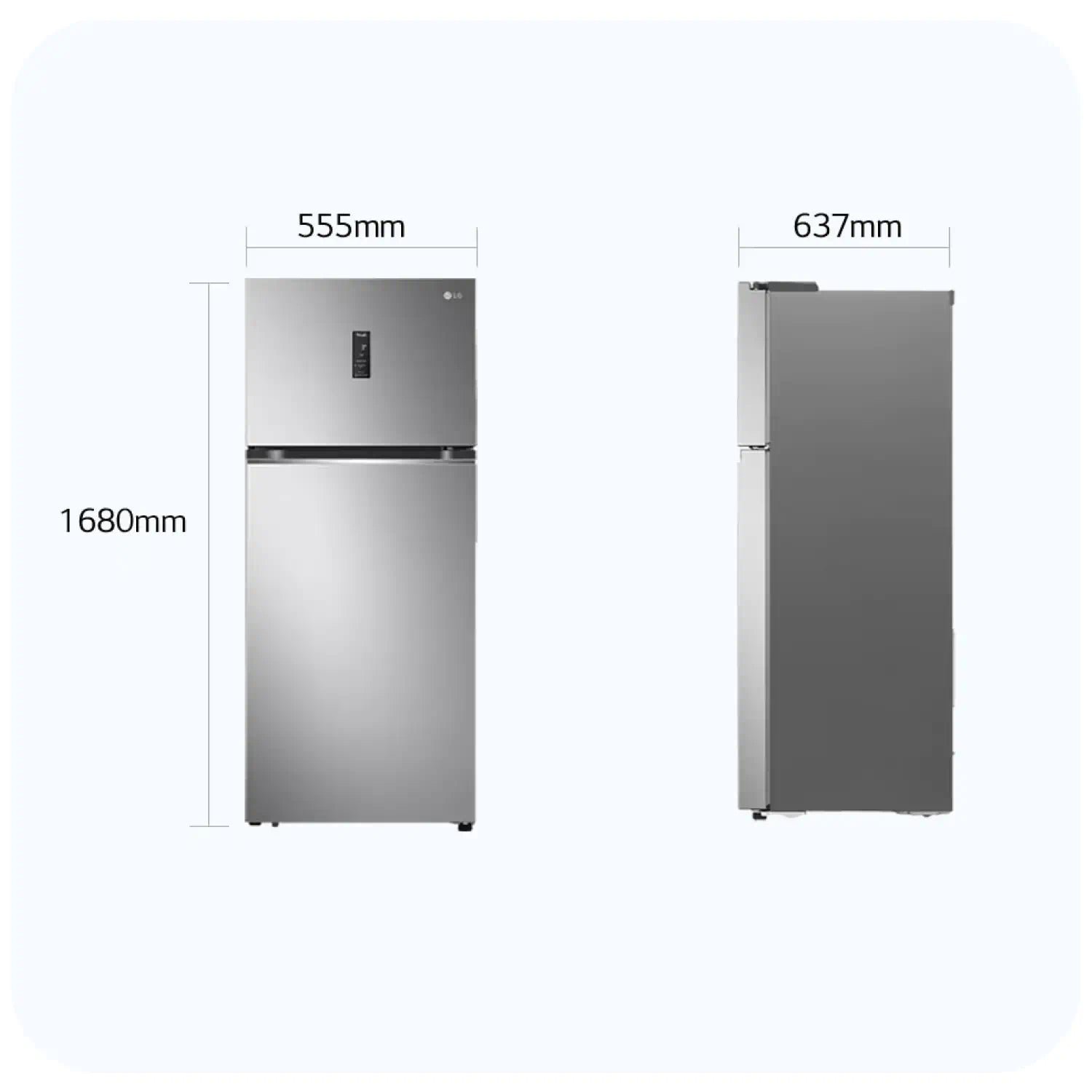 GR-B342PLGB_6_7c921e1c-6262-47ce-b6a4-d610e0db5001 Réfrigérateur LG GR-B342PLGB 2 PORTES 272L NET INOX