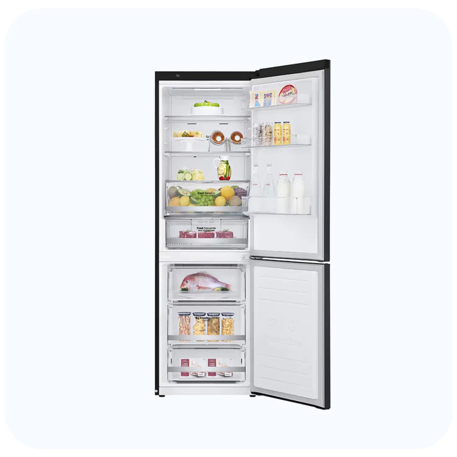 LG GR-B479NQDM 341L COMBINED FRIDGE WITH BLACK DISPLAY