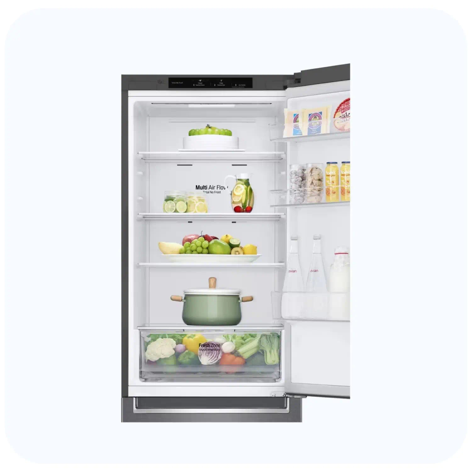 LG GR-B479NQDM 341L COMBINED FRIDGE WITH BLACK DISPLAY