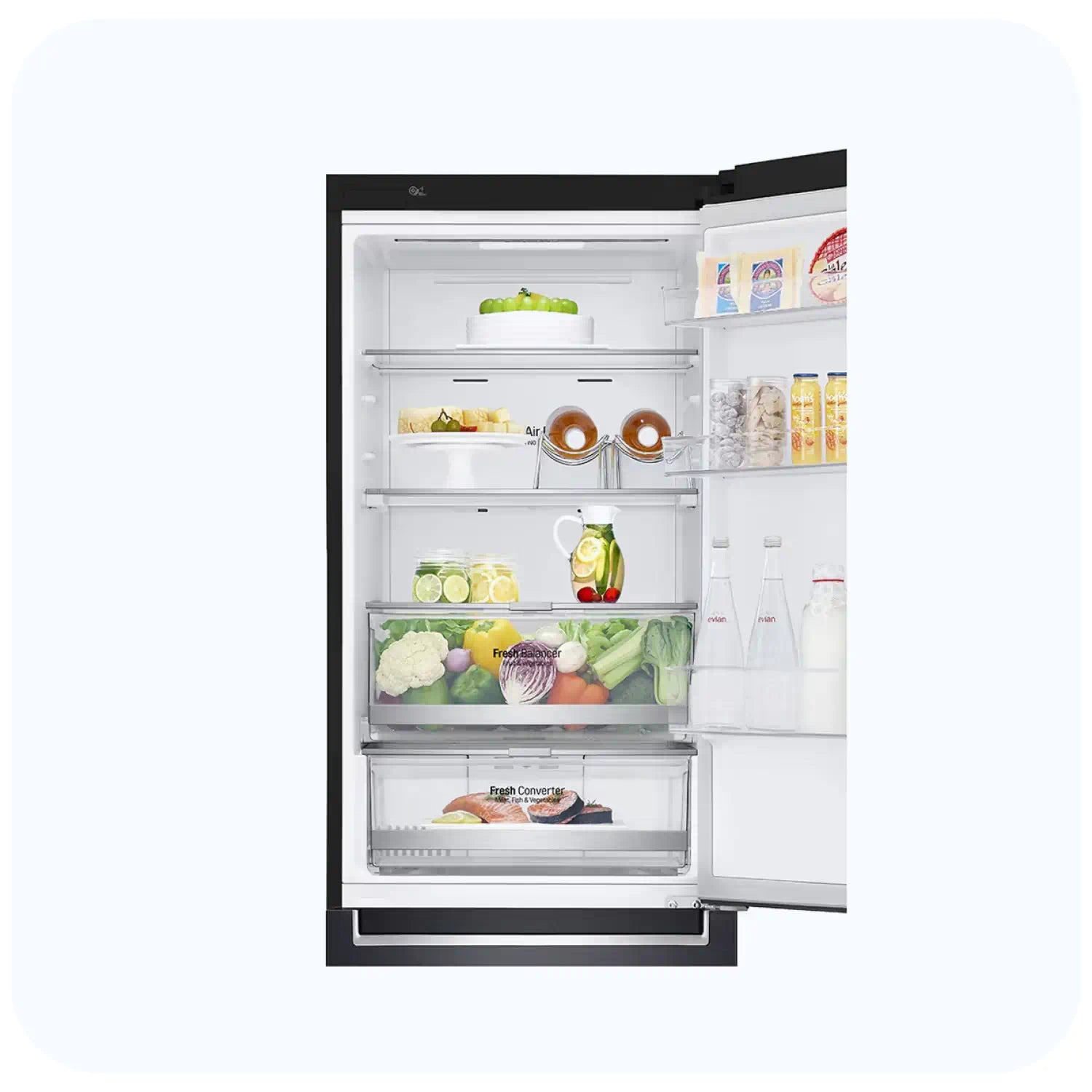 LG GR-B479NQDM 341L COMBINED FRIDGE WITH BLACK DISPLAY