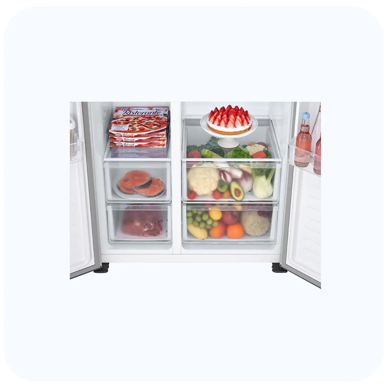 LG GR-B507PQAM SIDE BY SIDE 508L SILVER Refrigerator