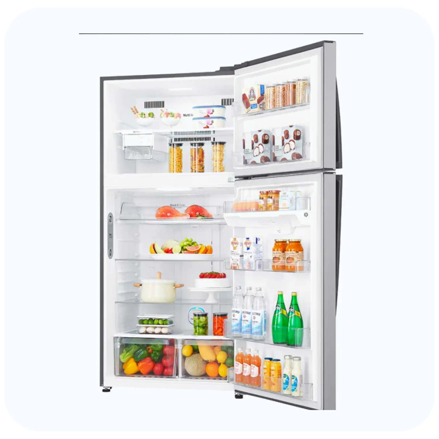 GR-H802HLHU_2 LG GR-H802HLHU 2 DOORS 631L REFRIGERATOR WITH SILVER DISPLAY